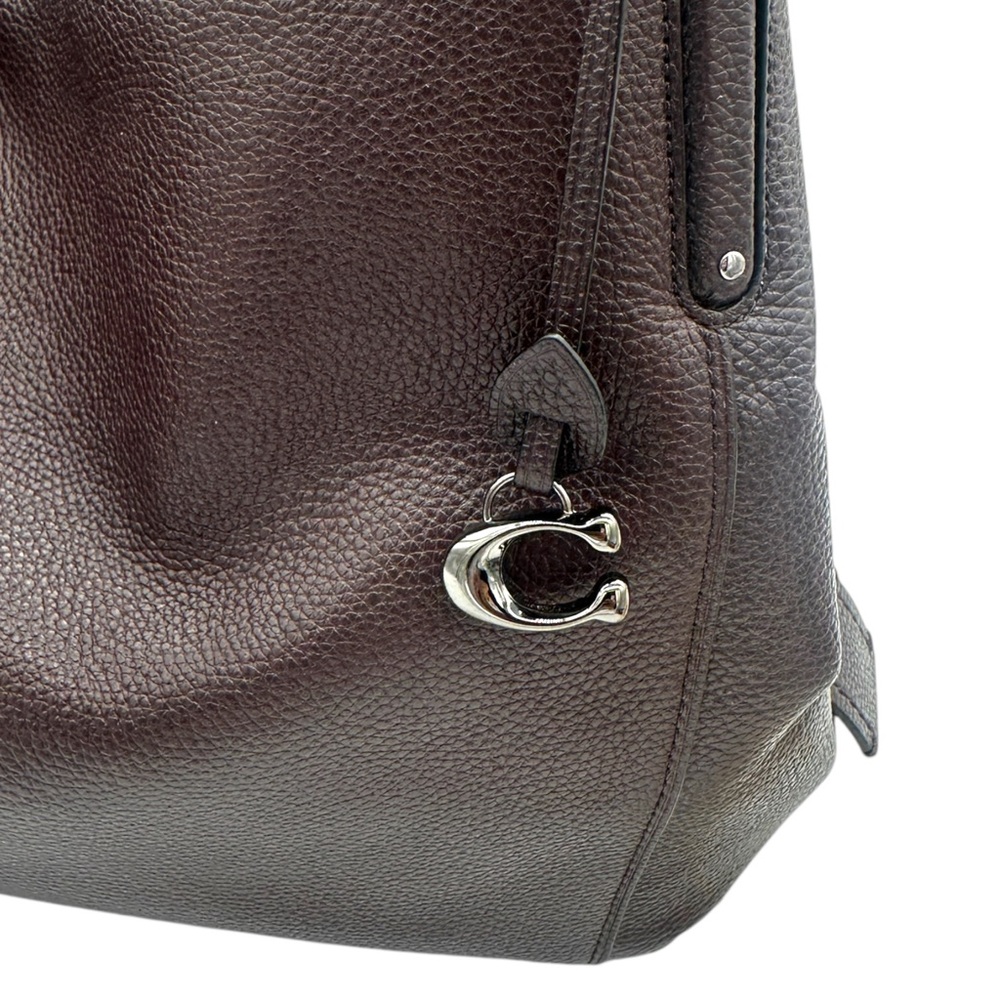 Coach Dalton 31 Satchel Shoulder Bag Oxblood Pebbled Leather 78364 - Picture 6 of 10